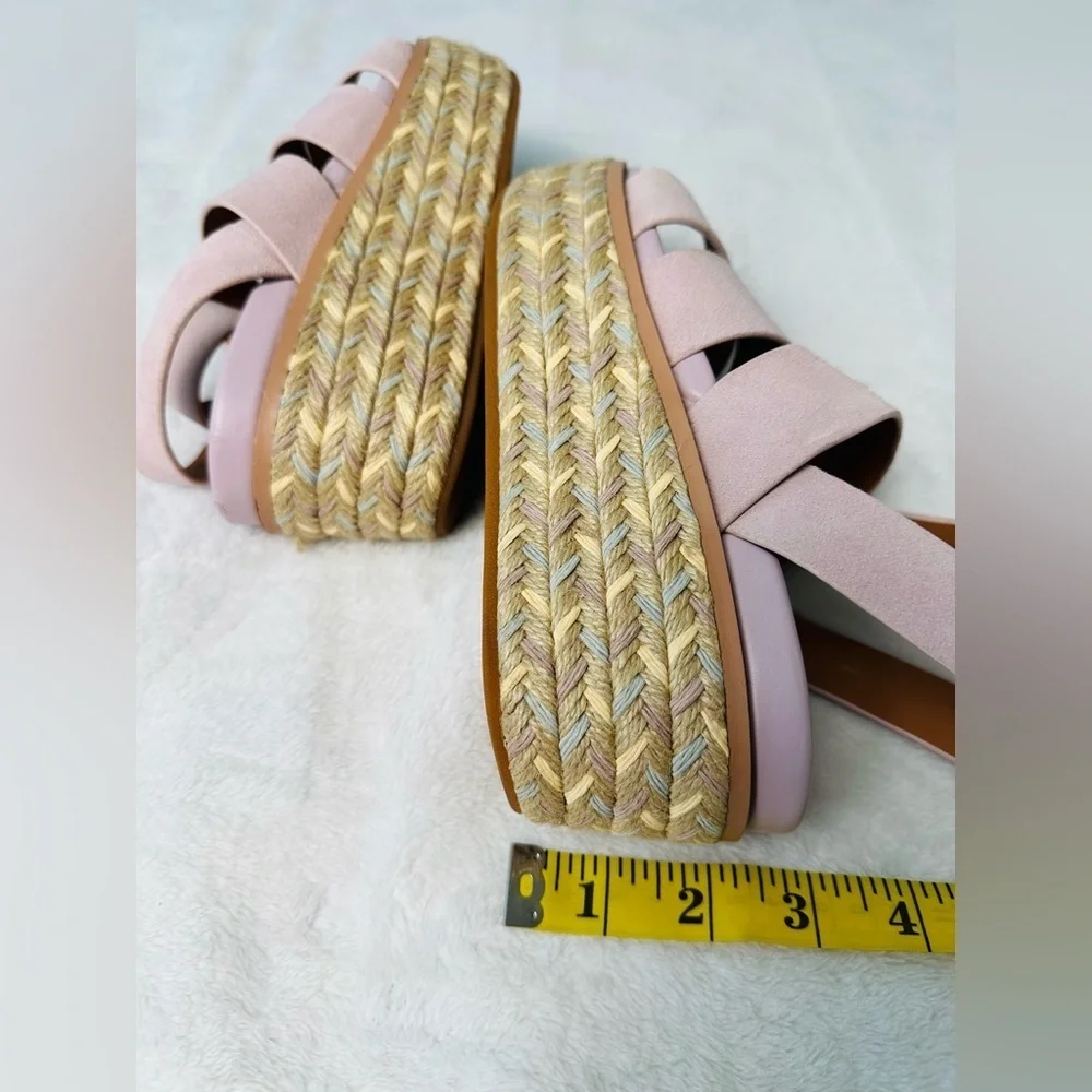 Fitflop Eloise Espadrille Suede Strappy Wedge Sandals in Soft Lilac Size 36 or 5